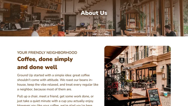 A complete multi page website built and deployed in the program